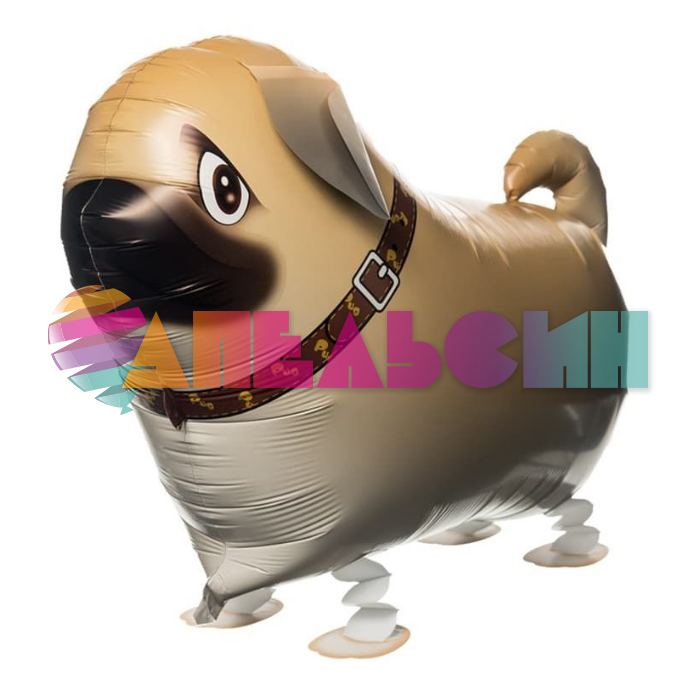 Шар ХОД Собака Мопс FL24"/61см (Китай) гелий R369