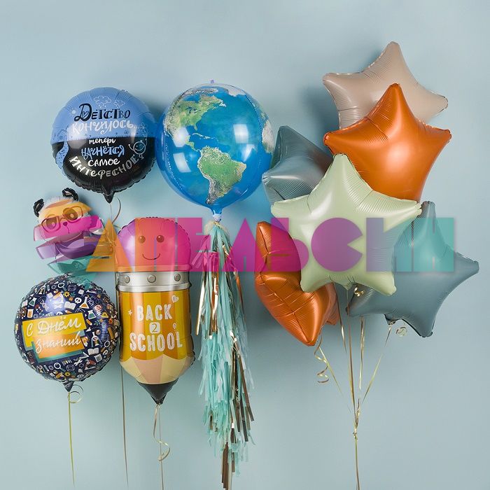 Шар звезда Бирюза AG19"/48см бриз (Россия) 224135