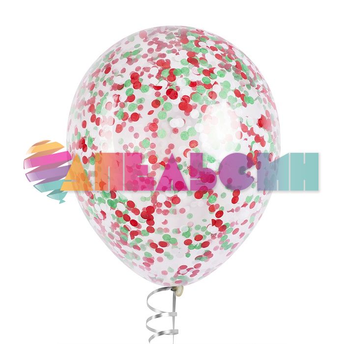 Конфетти МИКС новогодний круг 1см тишью 50гр 6015243