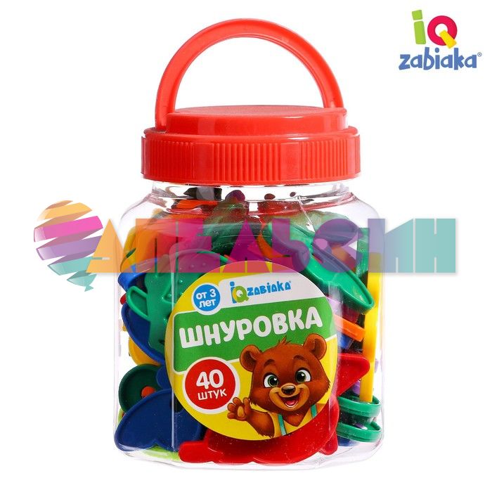 Шнуровка Веселые фигурки 40 деталей 3+ 3894979