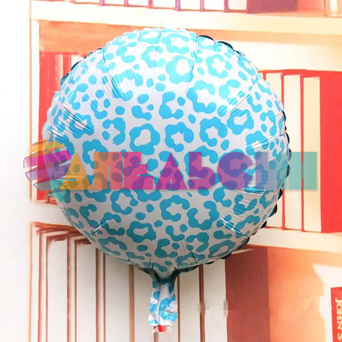 Шар фольга Леопард тиффани FL18"/46см (Китай) R665B