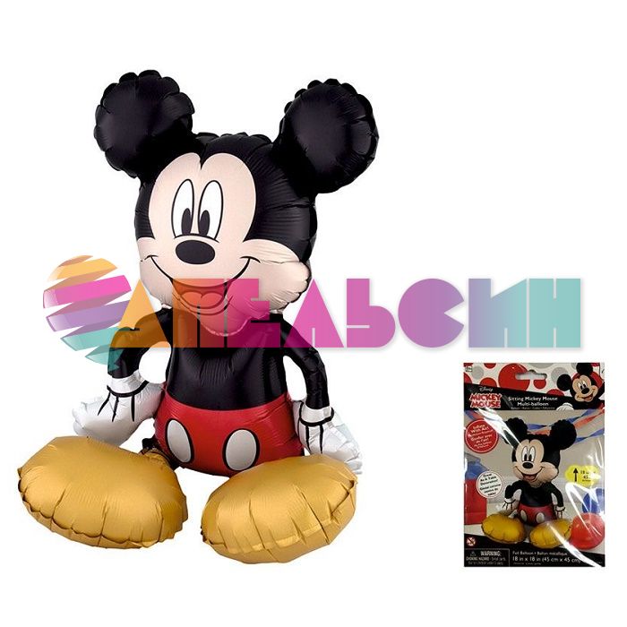 Шар ХОД Микки Маус A18"/45см сидячий (США) воздух 3818501