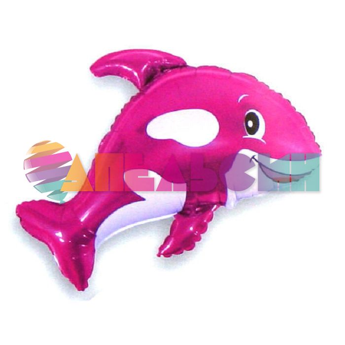 Шар фигура Рыба Касатка морская розовый фуше F35"/89см (Испания) 901630F