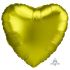 Шар сердце Желтый A18"/46см Lemon лимон (США) сатин 1204-1153