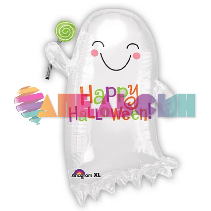 Шар фигура Привидение Happy Hallowen A18"/45см (США) 1207-1798-РАСПРОДАЖА
