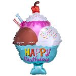 Шар фигура Мороженое с вишенкой HB FL28"/71см (Китай) 15255 B0431