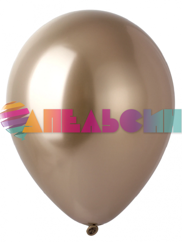 Шар хром Золото Э12"/30см (805) Prosecco 50шт/уп (Малайзия) 1102-2944