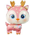 Мини фигура Олененок розовый FL15"/38см (Китай) с клапаном 23621