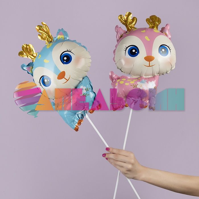 Мини фигура Олененок розовый FL15"/38см (Китай) с клапаном 23621