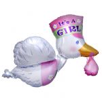Шар 3D фигура Аист It`s a GIRL A32"/81см (США) 07026 1207-0782