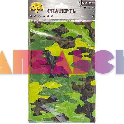 Скатерть Камуфляж 130х180см полиэтилен 1502-1988