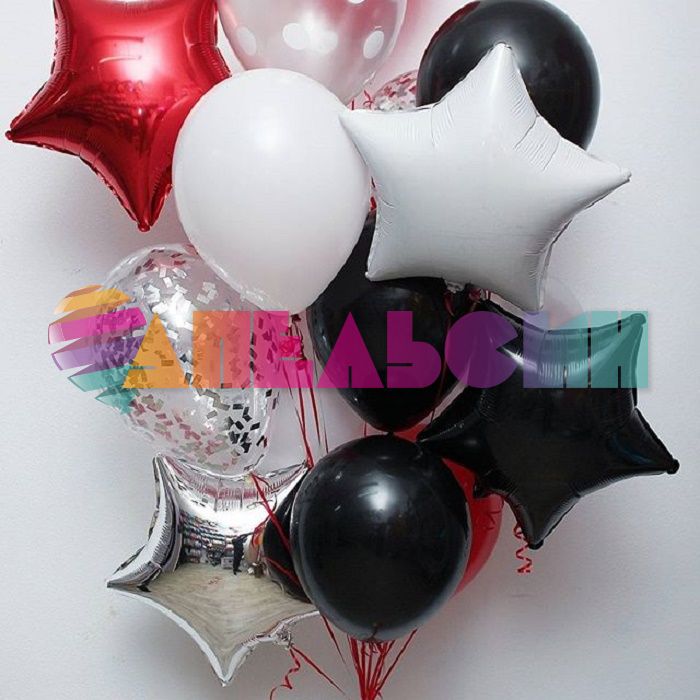 Шар звезда Белый F18"/48см (Испания) металлик 301500B