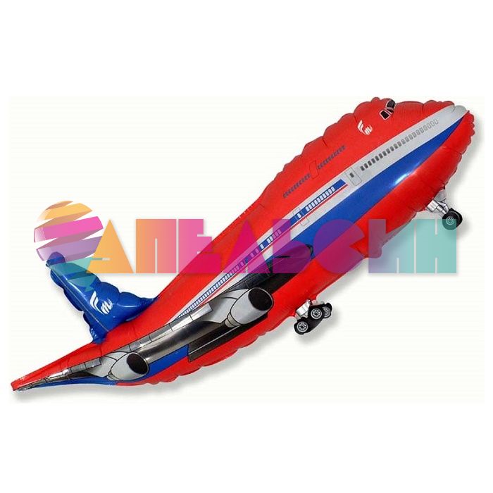 Шар фигура Самолет пассажирский красный F39"/99см (Испания) 901661R