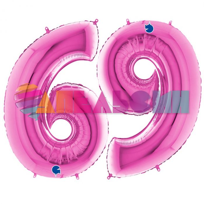 Шар цифра Розовый G40"/102см 6/9 (Италия) 1207-2184