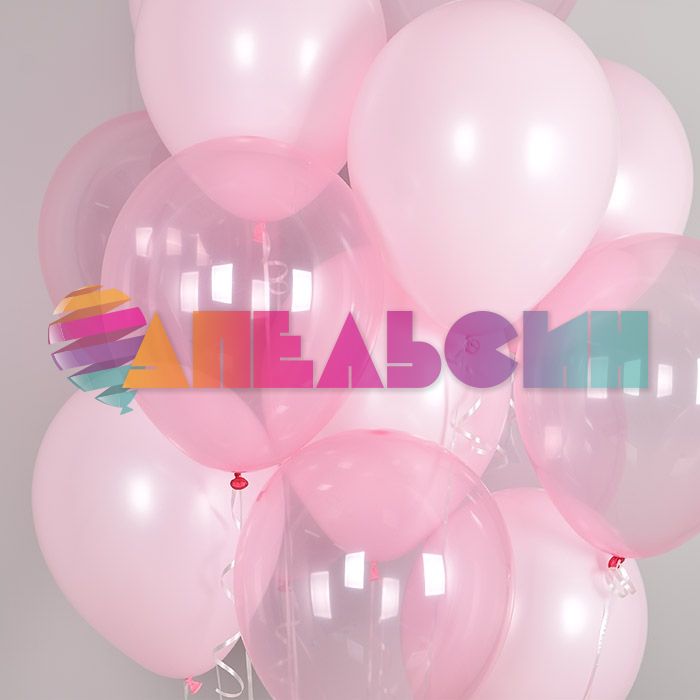 Шар пастель Розовый Д12"/30см Pink Коралл 100шт/уп (Китай) макарунс 612141