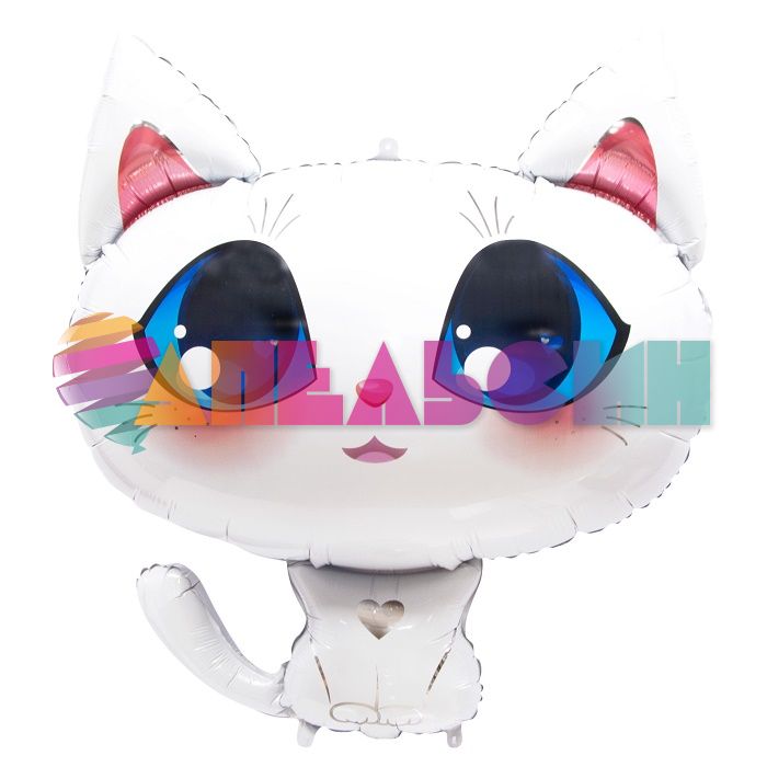 Шар фигура Котенок белый FL32"/81см (Китай) 20125