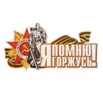 Наклейка Я помню Я горжусь Воин-освободитель 17х29см 2074085