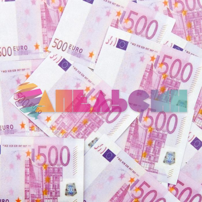 Хлопушка Денежный дождь Евро 40см 1501-1143