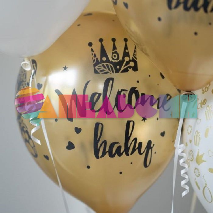 Шар латекс Welcome Baby Girl 12"/30см 25шт/уп (Мексика) 6076269