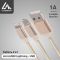 Кабель 2в1 microUSB/Lightning - USB 1A брелок Золотой 2502717