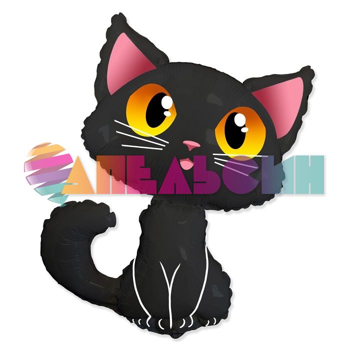 Шар фигура Котенок черный F30"/76см (Испания) 901851