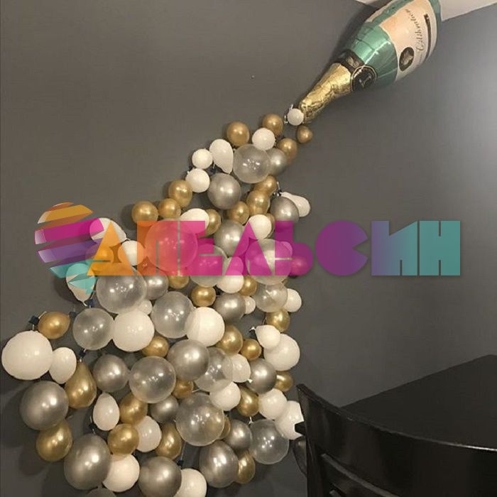 Шар фигура Бутылка Шампанское FL39/99см (Китай) R6714