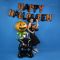 Надпись из шаров HAPPY HALLOWEEN черно-оранжевый 250см FL14"/36см (Китай) 21951