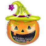 Шар фигура Тыква в шляпе Halloween FL35"/89см (Китай) 15108
