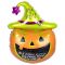 Шар фигура Тыква в шляпе Halloween FL35"/89см (Китай) 15108