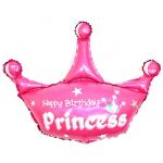 Шар фигура Корона розовый HB Princess FL37"/94см (Китай) 15203