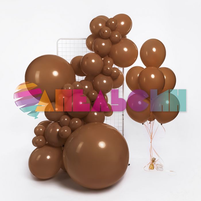 Шар пастель Коричневый 512/05"/13см (S65) Coffe кофе 100шт/уп (Китай) ретро 512-05S65
