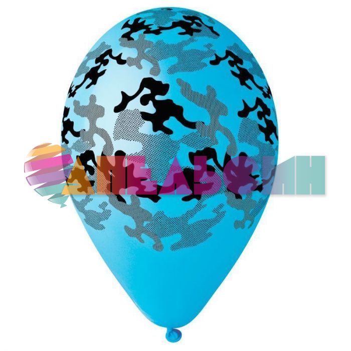 Шар латекс Камуфляж ассорти 12"/30см 25шт/уп (Италия) 930689