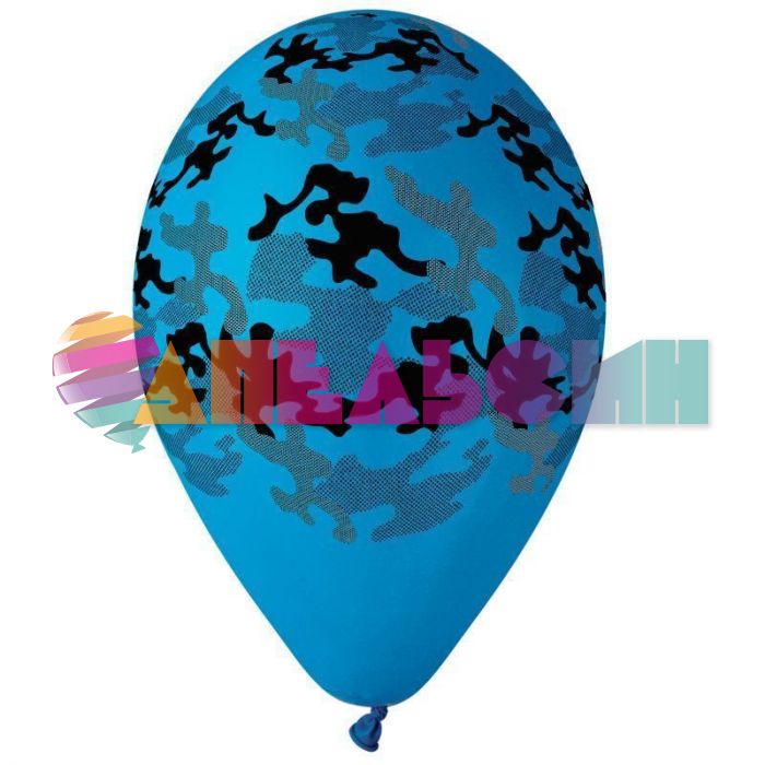 Шар латекс Камуфляж ассорти 12"/30см 25шт/уп (Италия) 930689