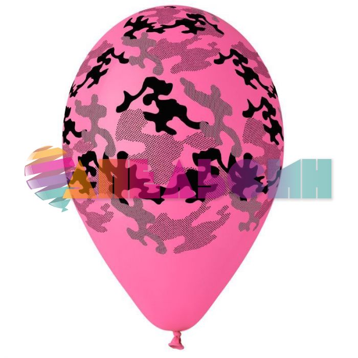 Шар латекс Камуфляж ассорти 12"/30см 25шт/уп (Италия) 930689