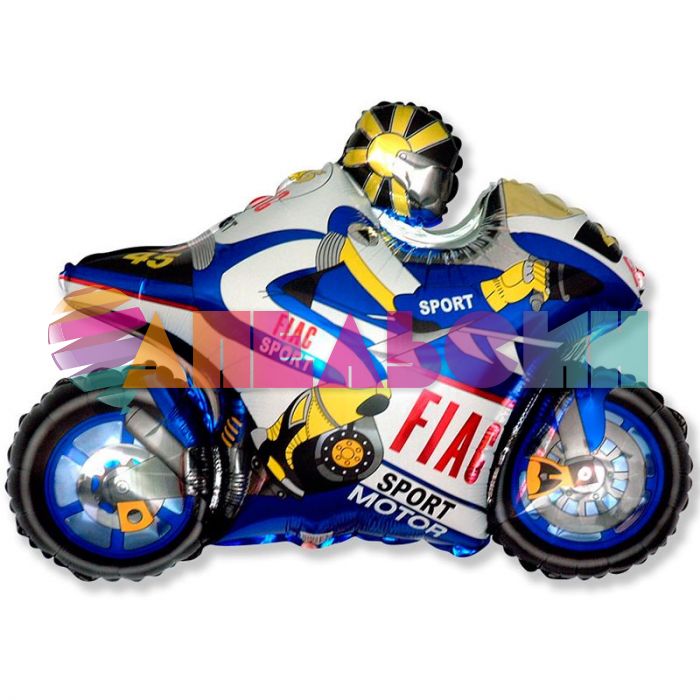 Шар фигура Мотогонщик синий F38"/97см (Испания) 901666A