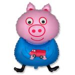 Шар фигура Поросенок с игрушкой F32"/81см (Испания) 901728