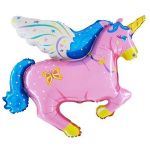 Мини фигура Единорог сказочный розовый FL16"/41см с клапаном (Китай) 17145