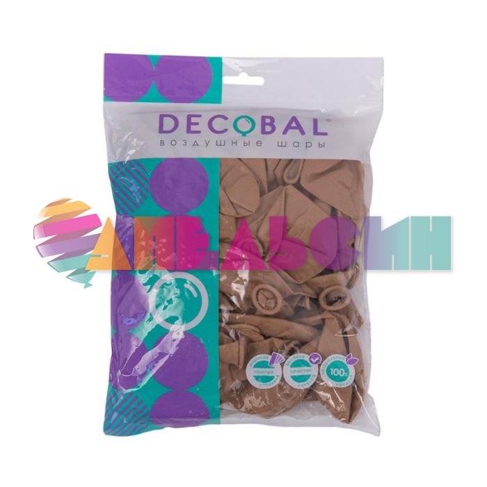 Шар пастель Коричневый DL10"/25см (203) Desert sand песочный 50шт/уп (Вьетнам) 310203-50
