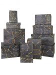 Коробка Черный благородный мрамор 14х20,5х9,5см 191323-8