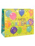 Пакет С ДР Воздушные шары и звезды 18х23х10см глянец 505493