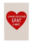 Открытка Самый классный брат в мире 12х18см 0178.120