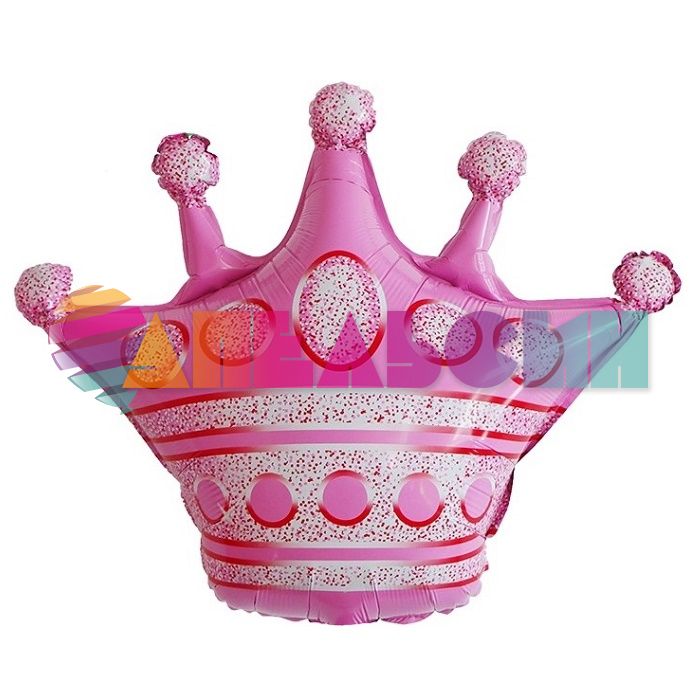 Мини фигура Корона розовый FL12"/30см с клапаном (Китай) 23322