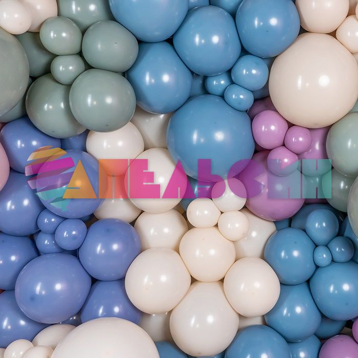Шар пастель Серый 512/05"/13см (S97) Blue Grey голубая дымка 100шт/уп (Китай) ретро 512-05S97