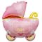 Шар фигура Коляска розовый Baby Girl FL35"/89см (Китай) 17556