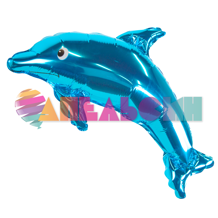 Мини фигура Дельфин голубой FL15"/38см с клапаном (Китай) 17129