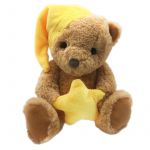 Игрушка Мишка в колпачке со звездой 30см стоя 28203