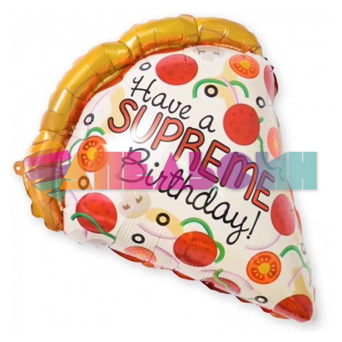 Шар фигура Пицца Лучший ДР Have a Supreme Birthday FL22"/56см (Китай) 15227 B0434