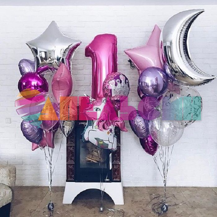 Шар фигура Единорог HB FL31"/79см (Китай) 15233