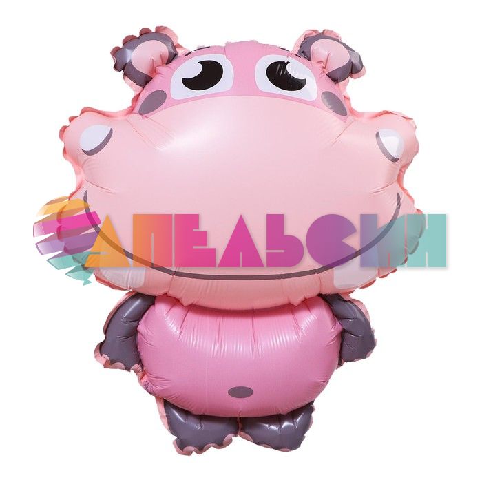Мини фигура Бегемотик розово-кофейный СК22"/56см (Китай) 5540106