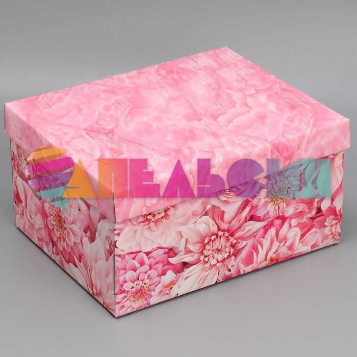 Коробка Цветы летние 25,6х31,2х16,1см складная 9438734